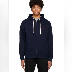 Polo Ralph Lauren Navy Fleece Logo Zip Hoodie
